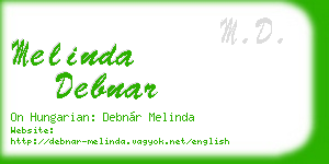 melinda debnar business card